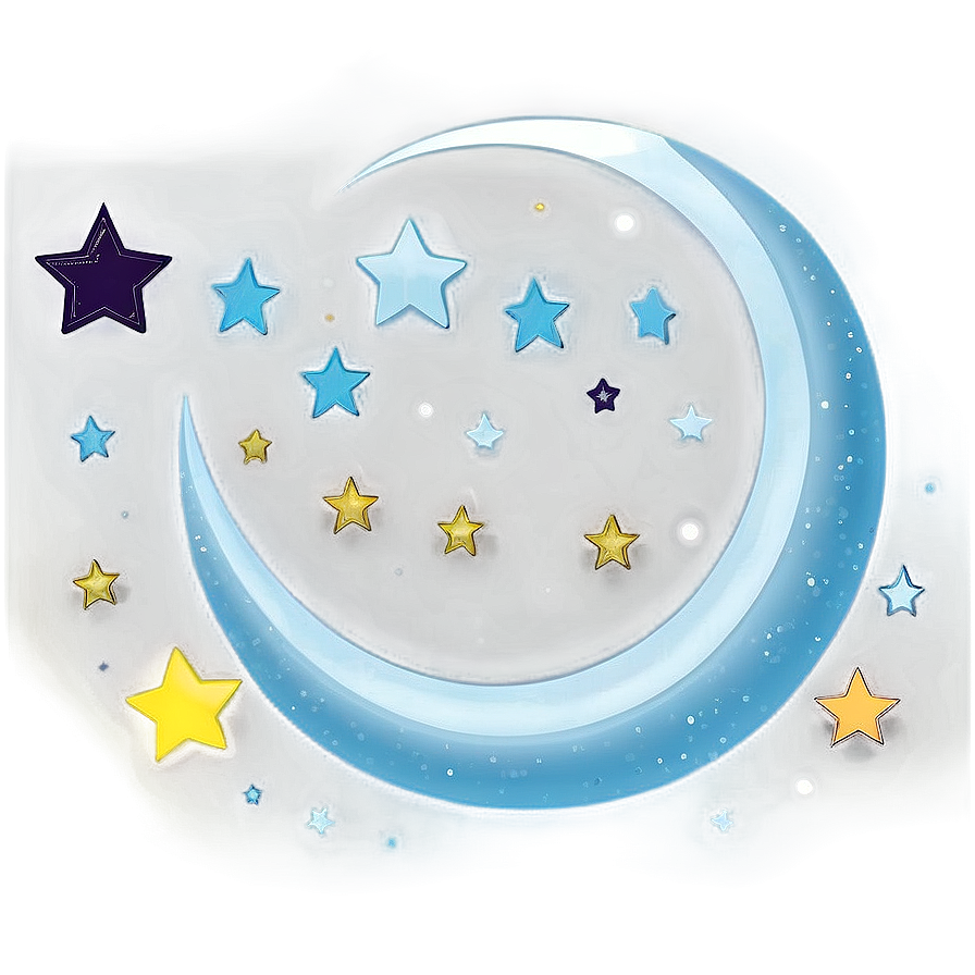 Moon With Stars Transparent Png 54 PNG image