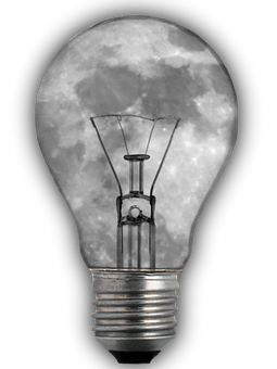 Moonlit Bulb Illusion PNG image