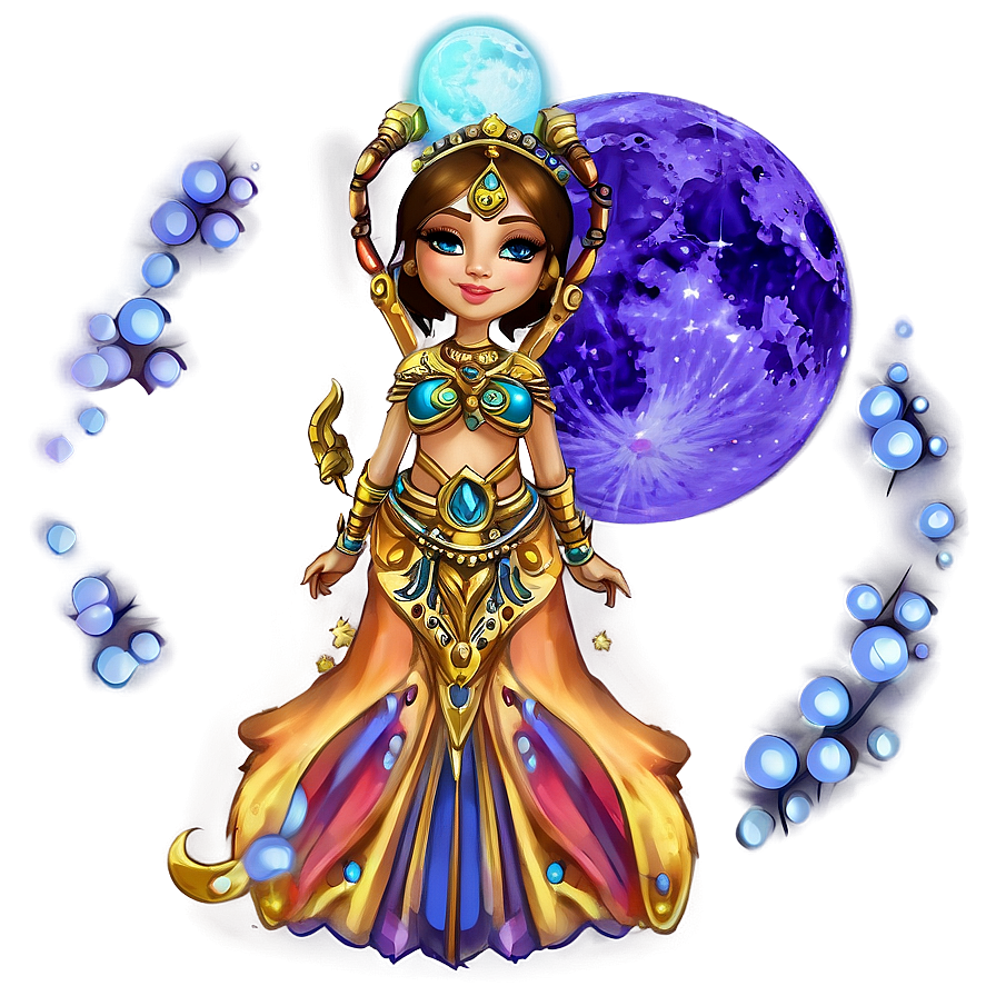 Moonlit Goddess Design Png 06252024 PNG image