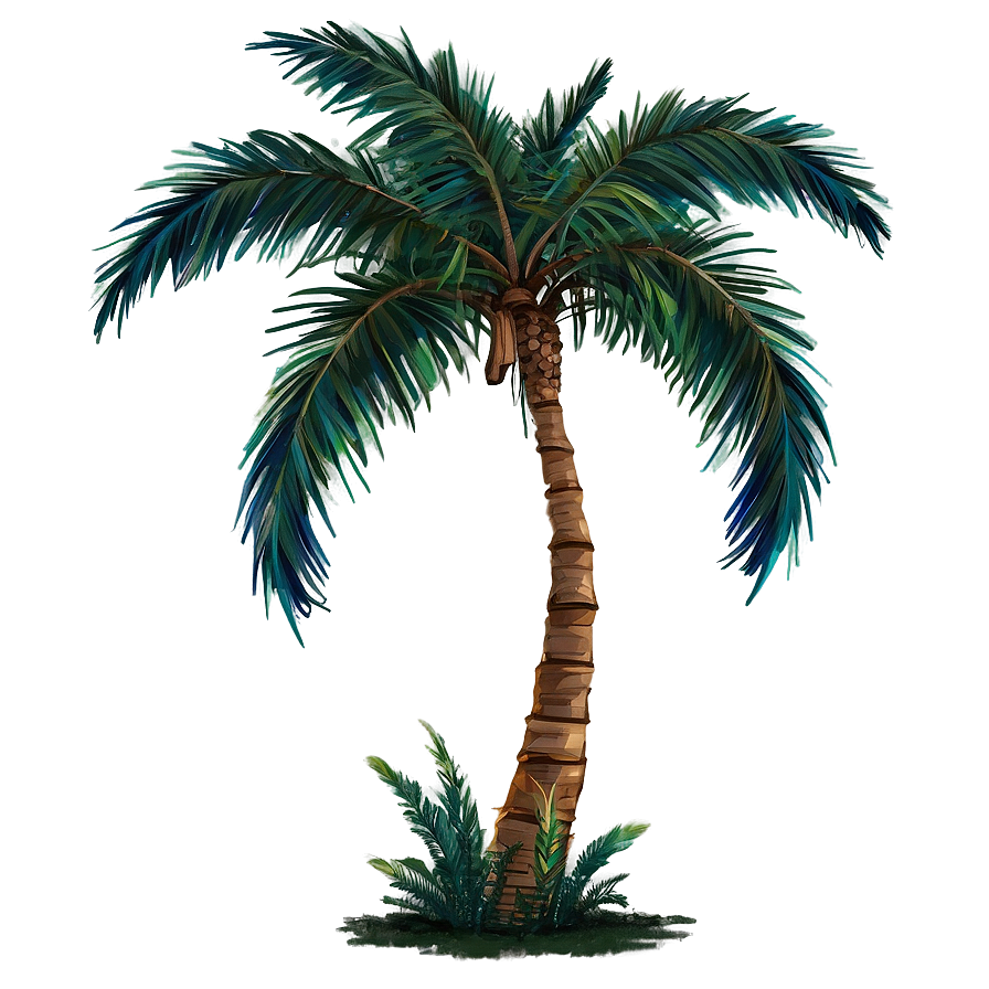 Moonlit Palm Tree Png Rmr PNG image