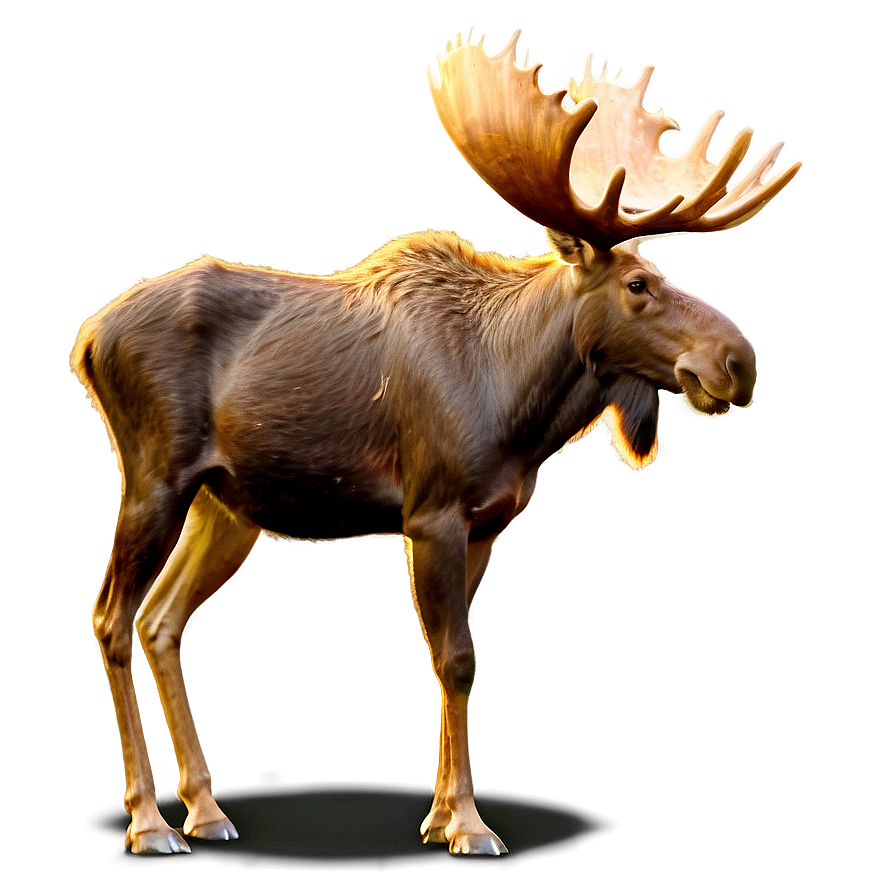 Moose In Golden Hour Png 6 PNG image