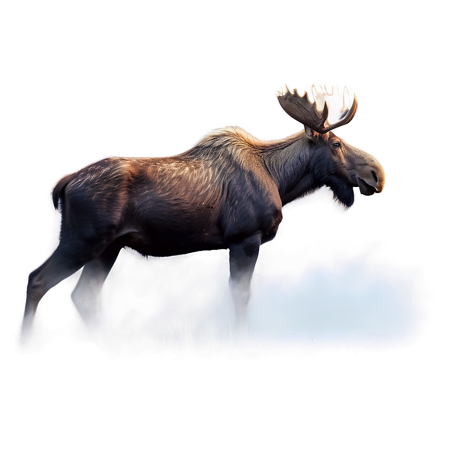 Moose In Thick Fog Png 05242024 PNG image