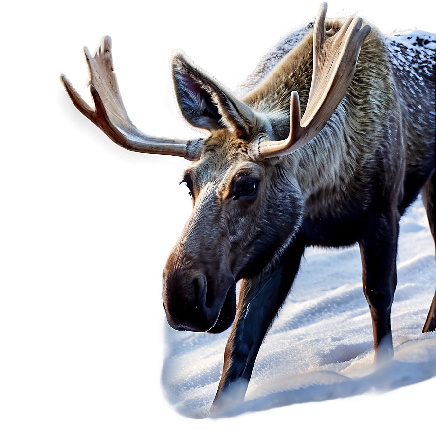 Moose In Winter Wonderland Png 05242024 PNG image