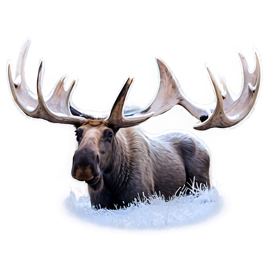 Moose In Winter Wonderland Png Oov7 PNG image