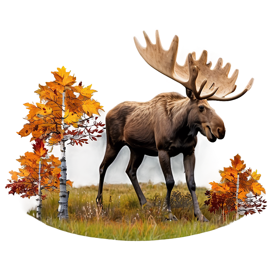 Moose With Autumn Background Png 05242024 PNG image