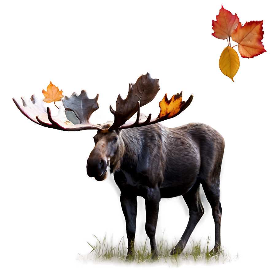 Moose With Autumn Background Png Obj45 PNG image