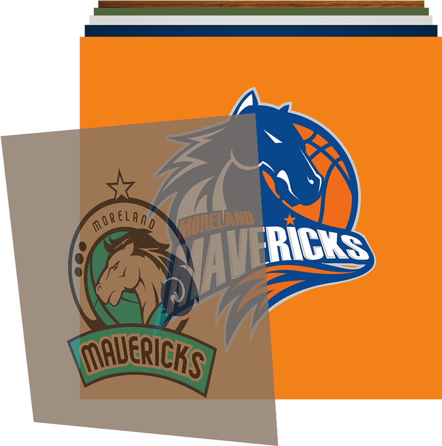 Moreland Mavericks Basketball Logo PNG image