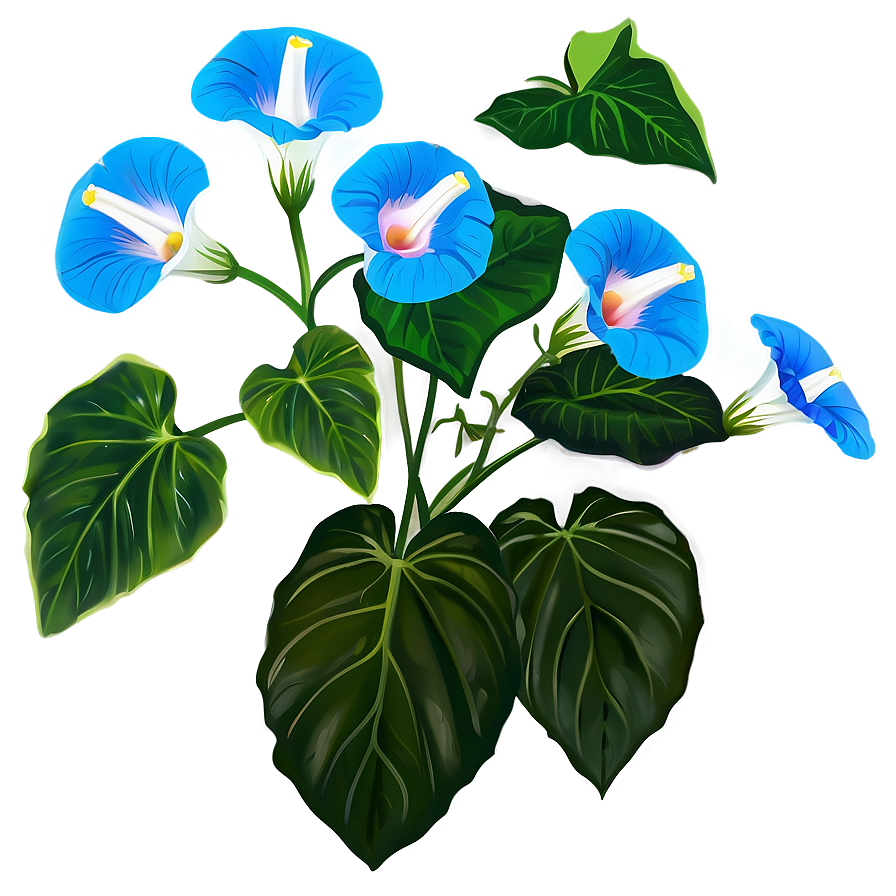 Morning Glory Flower Drawing Png Cdh38 PNG image