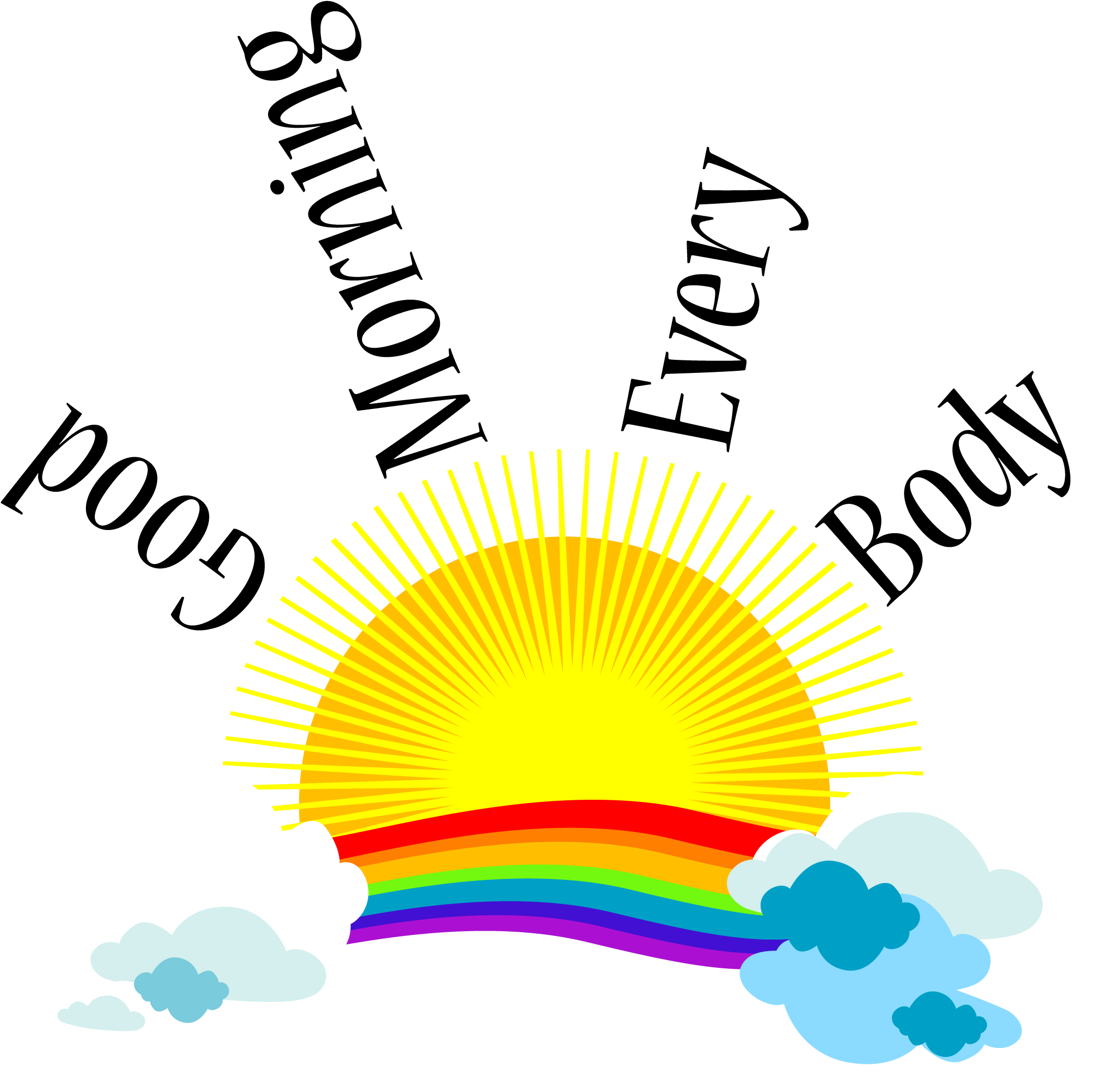 Morning Sunrise Rainbow Graphic PNG image