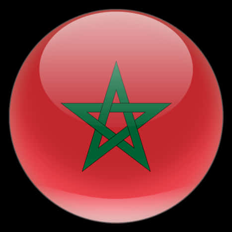 Moroccan_ Flag_ Glossy_ Button PNG image