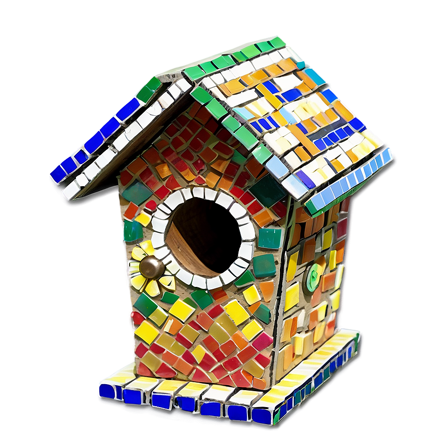 Mosaic Birdhouse Project Png 85 PNG image