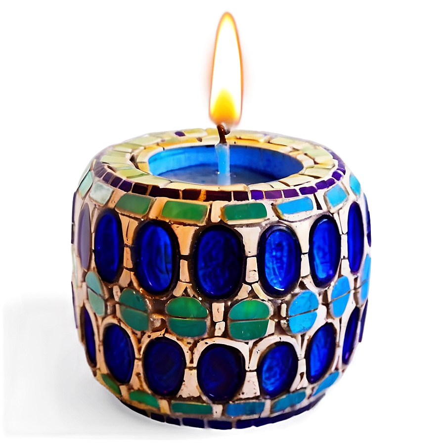 Mosaic Candle Holder Png 06252024 PNG image