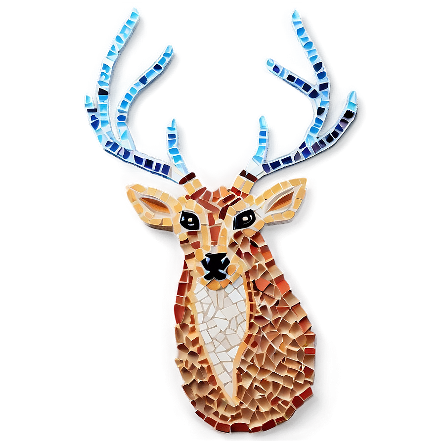 Mosaic Deer Head Pattern Png Ydy PNG image