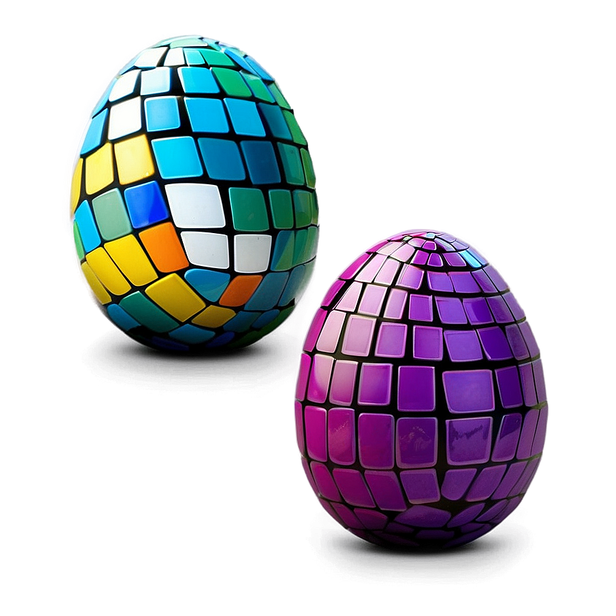 Mosaic Easter Eggs Png 06252024 PNG image