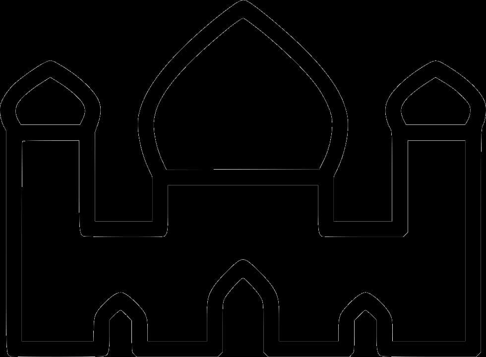Mosque Silhouette Outline PNG image
