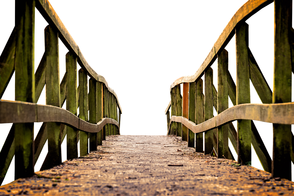 Mossy Wooden Bridge Path PNG image