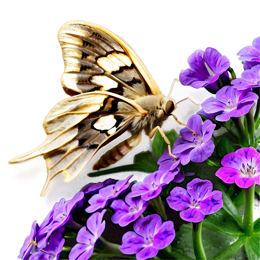 Moth On Flower Png 05242024 PNG image