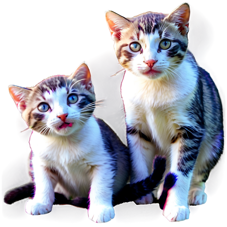 Mother Cat And Kittens Png A PNG image