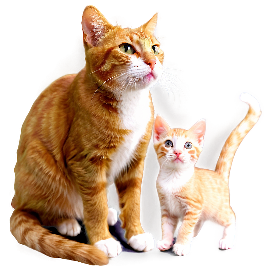 Mother Cat And Kittens Png B PNG image