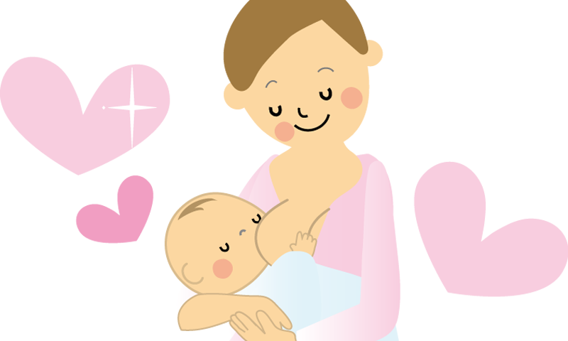 Mother Child Breastfeeding Illustration PNG image