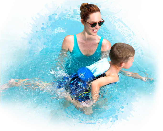 Mother Child Swimming Lesson.jpg PNG image