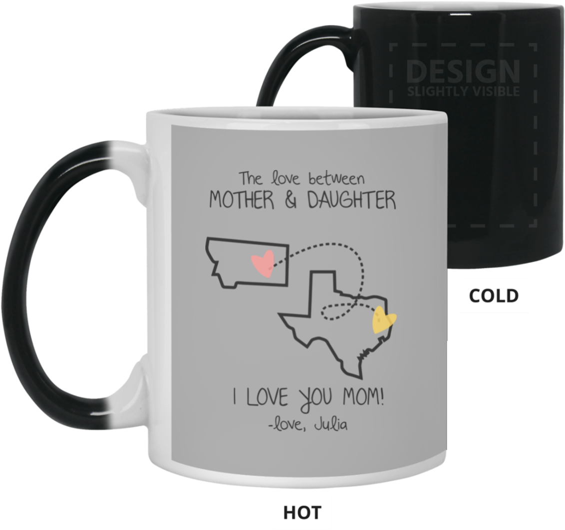 Mother Daughter Love Color Changing Mug PNG image