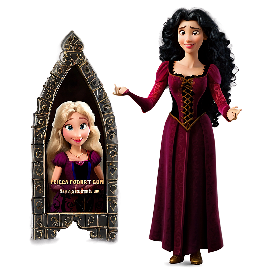 Mother Gothel And Rapunzel Png Qtt PNG image