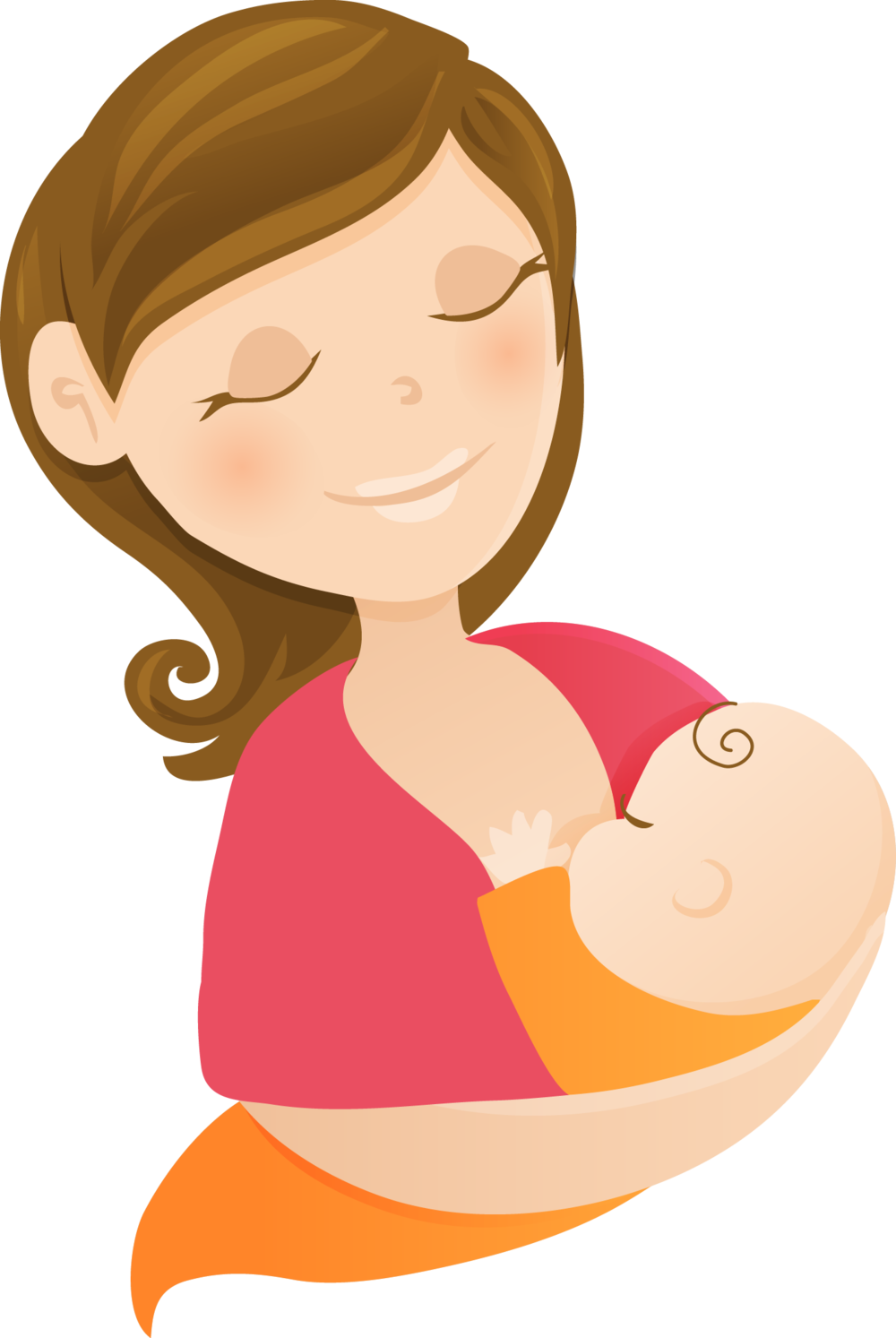 Mother Infant Bonding Illustration PNG image