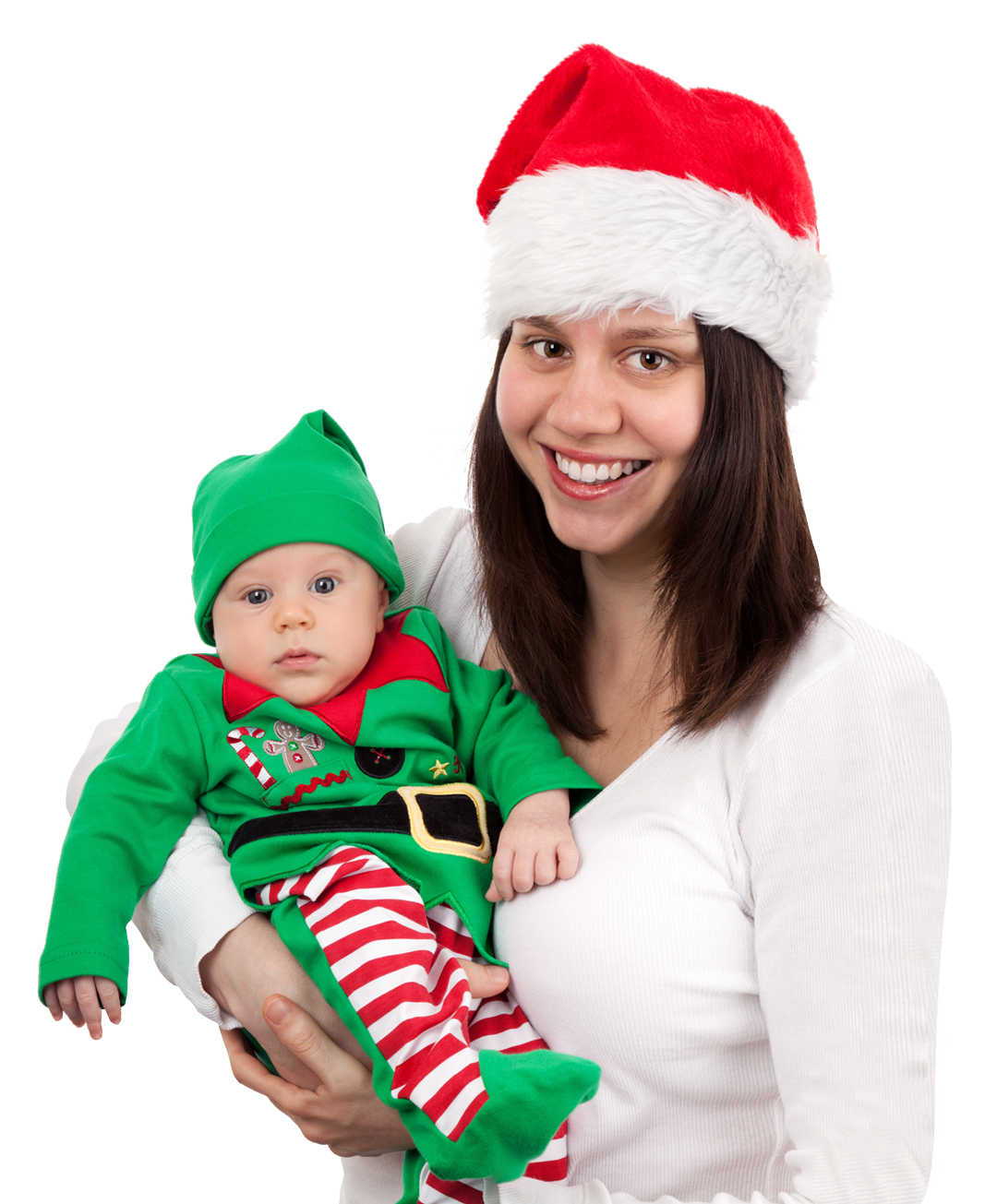 Motherand Babyin Christmas Outfits PNG image