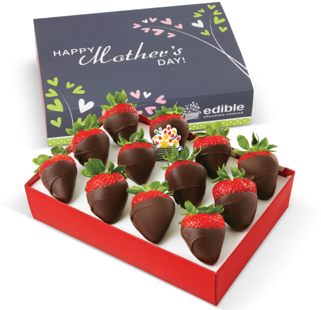Mothers Day Chocolate Covered Strawberries PNG image