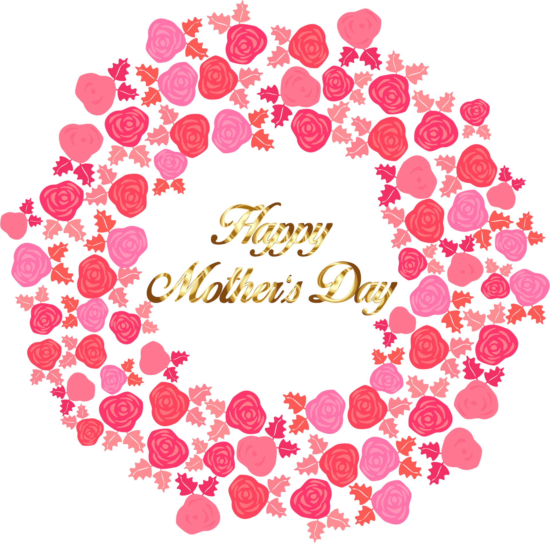 Mothers Day Floral Greeting PNG image