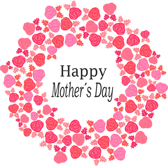 Mothers Day Floral Greeting PNG image