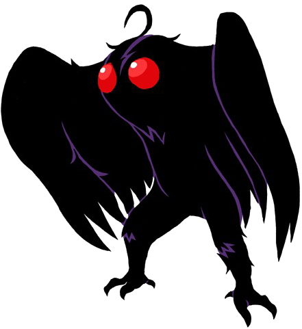 Mothman Cartoon Representation PNG image