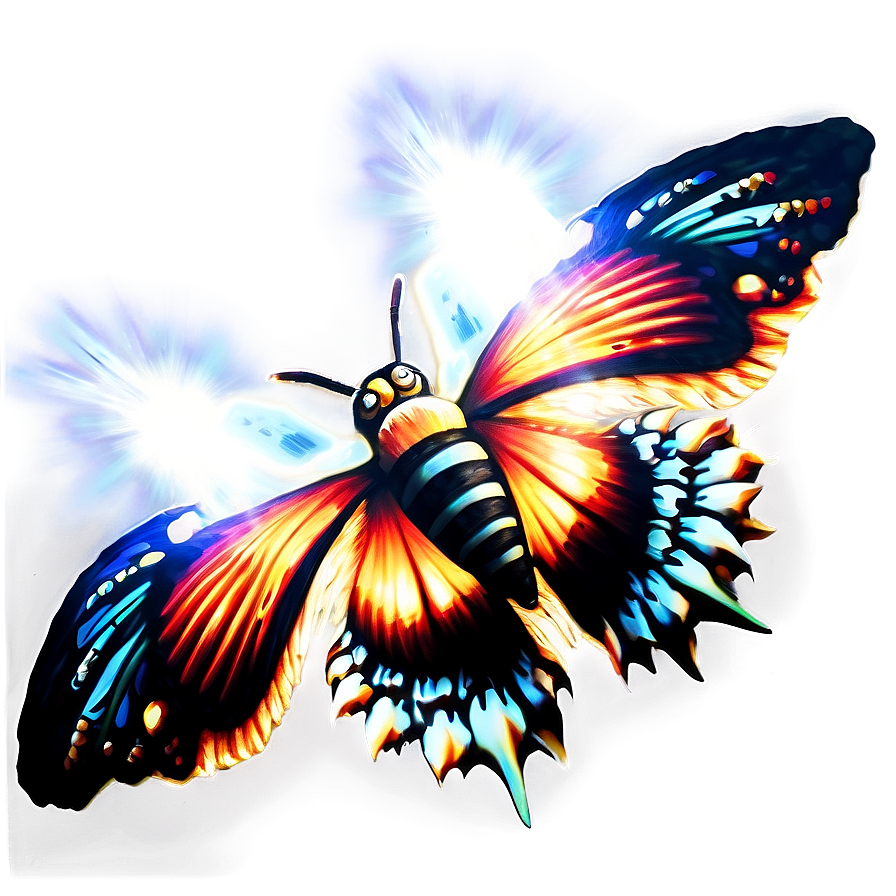 Mothra Light Rays Effect Png 06252024 PNG image