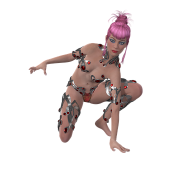 Motion Capture Session Female Model PNG image