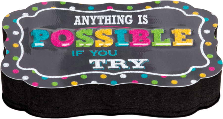 Motivational Eraser Anything Is Possible PNG image