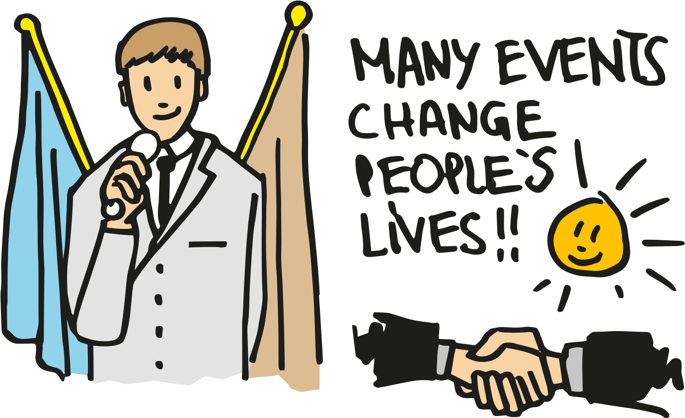 Motivational Speaker And Handshake Drawing PNG image