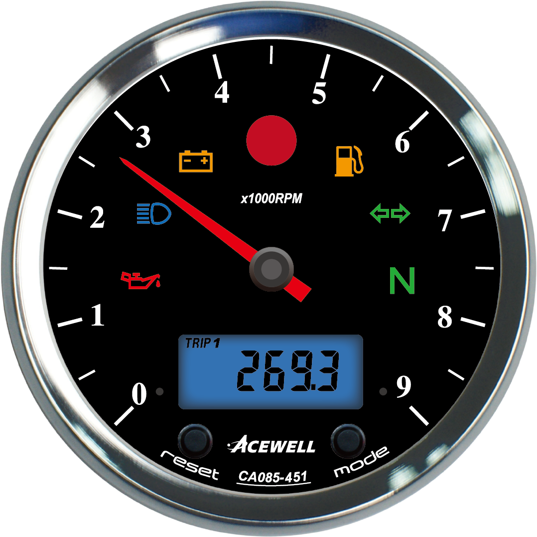 Motorcycle Digital Tachometer PNG image