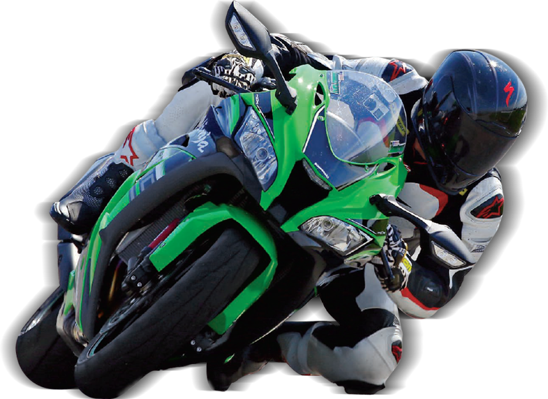 Motorcycle Racerin Action PNG image