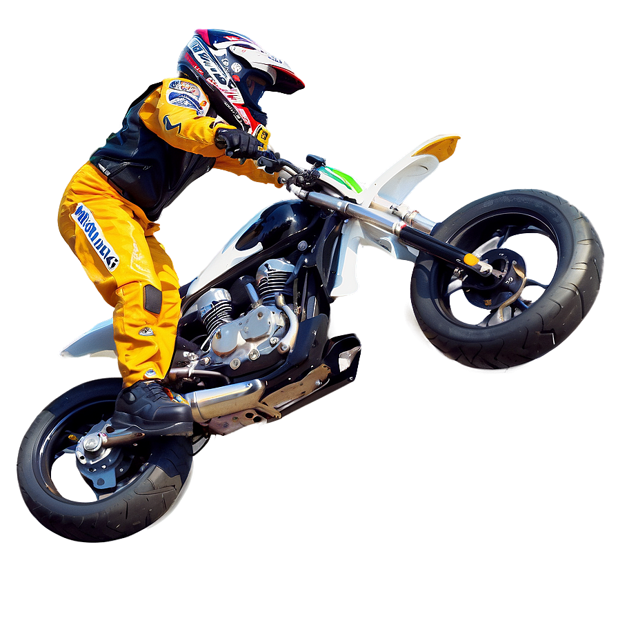 Motorcycle Wheelie Stunt Png Vco20 PNG image