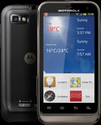 Motorola Android Smartphone Weather Widgets PNG image