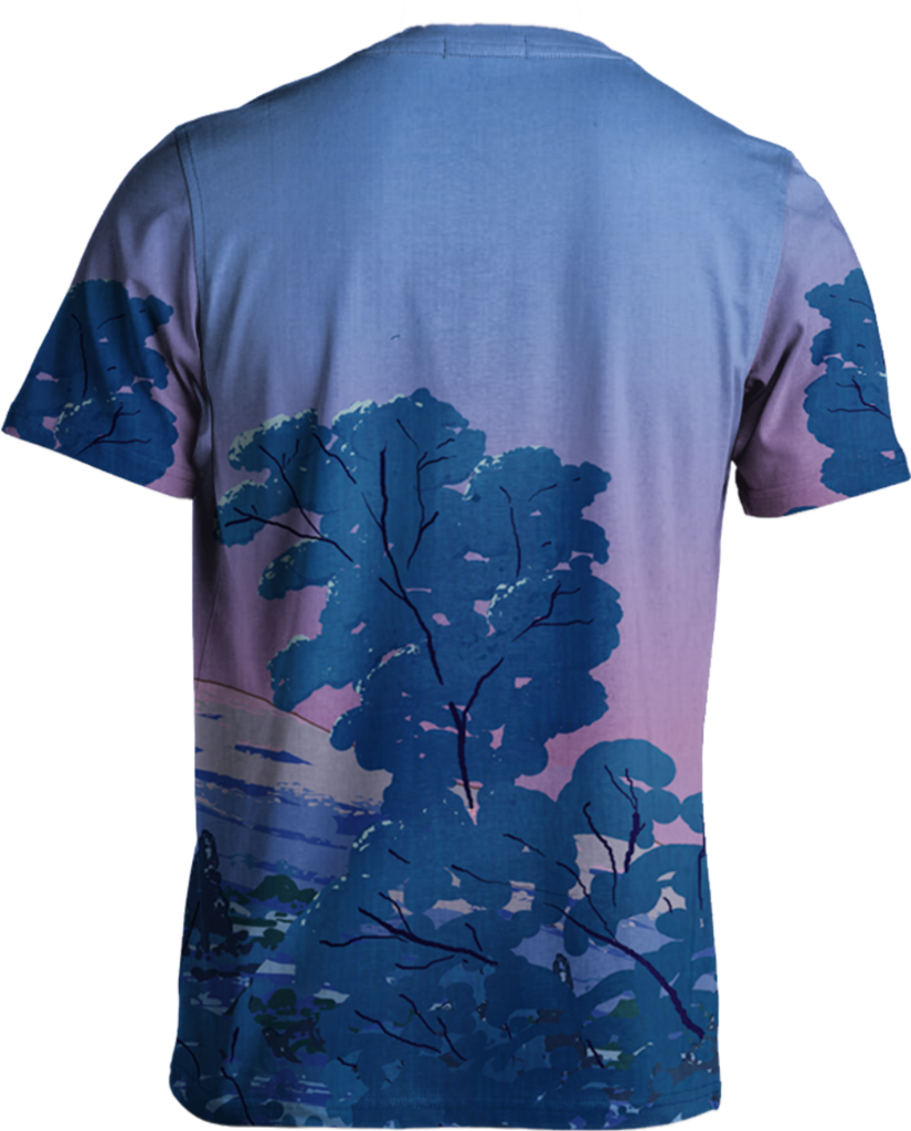 Mount Fuji Inspired Shirt Design PNG image