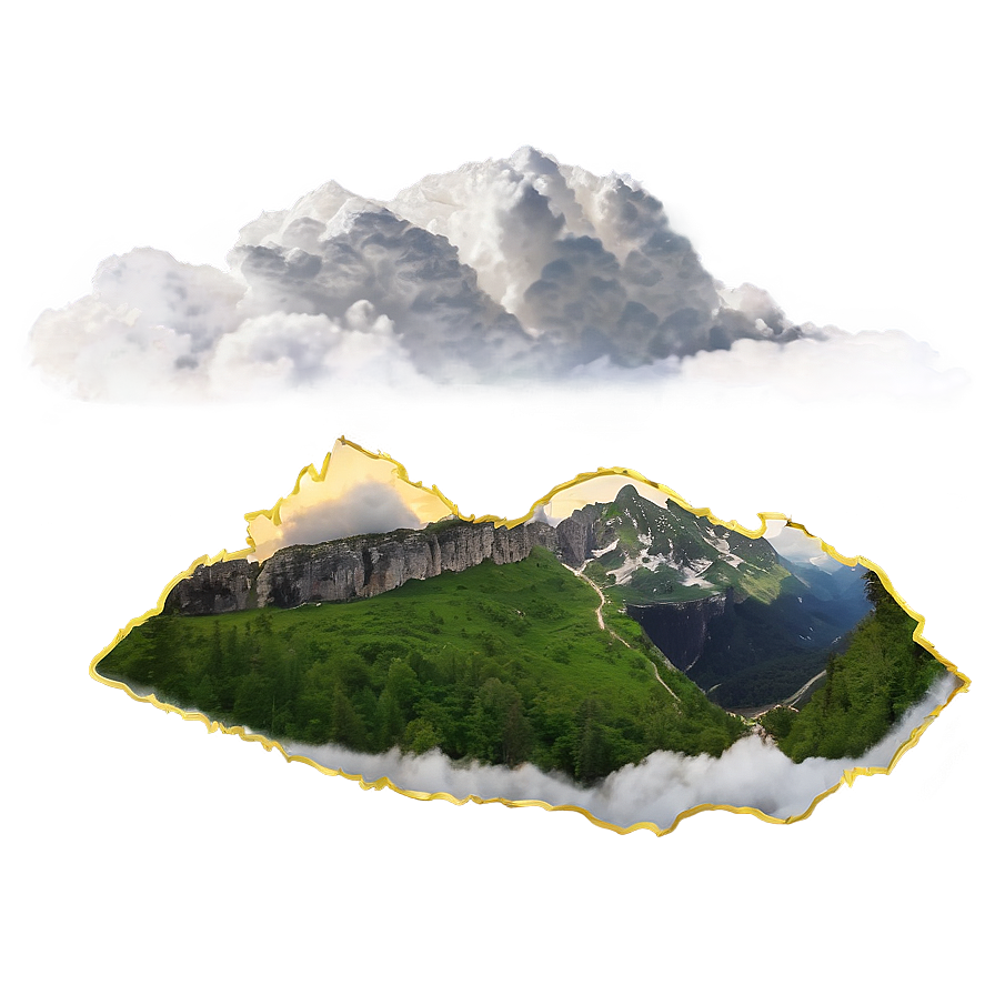 Mountain And Clouds Png 86 PNG image