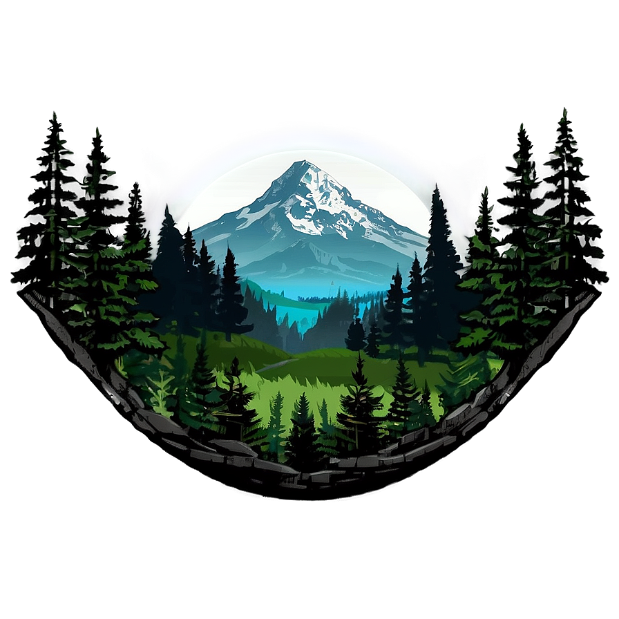 Mountain And Forest Png 50 PNG image