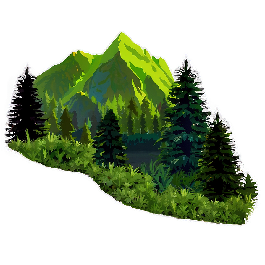 Mountain And Forest Png Vjr33 PNG image