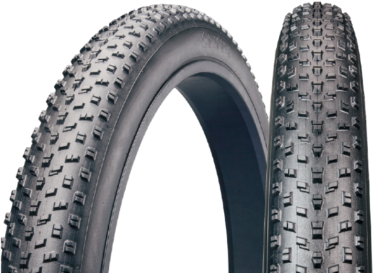 Mountain Bike Tires Profile View PNG image