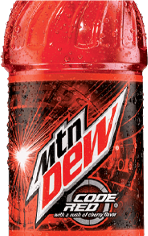 Mountain Dew Code Red Bottle PNG image