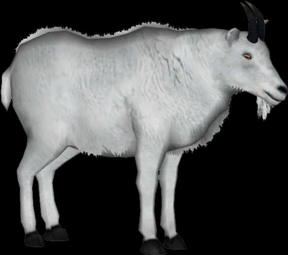 Mountain Goat3 D Model Isolated PNG image