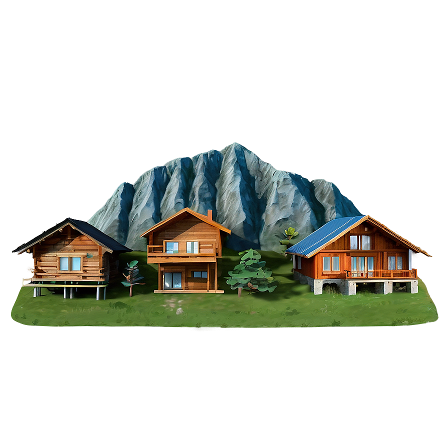 Mountain Houses Png 38 PNG image