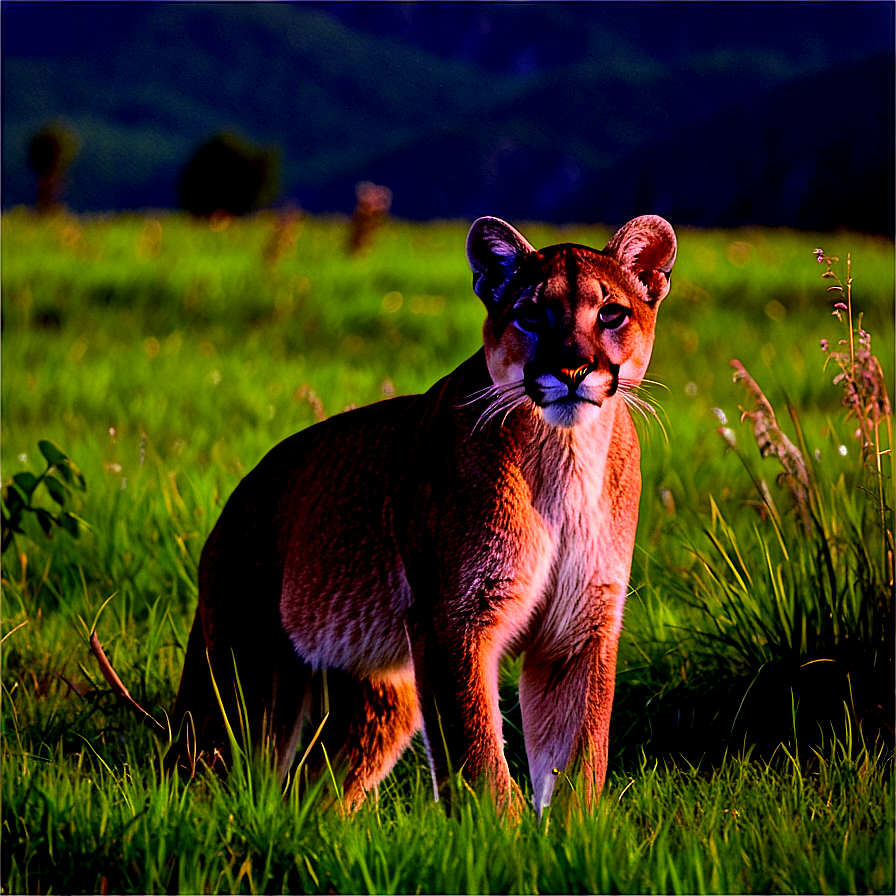 Mountain Lion At Dawn Png 06262024 PNG image